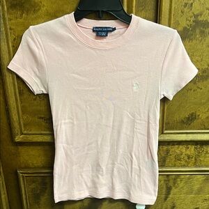 Ralph Lauren Light Pink Crew Neck Tee